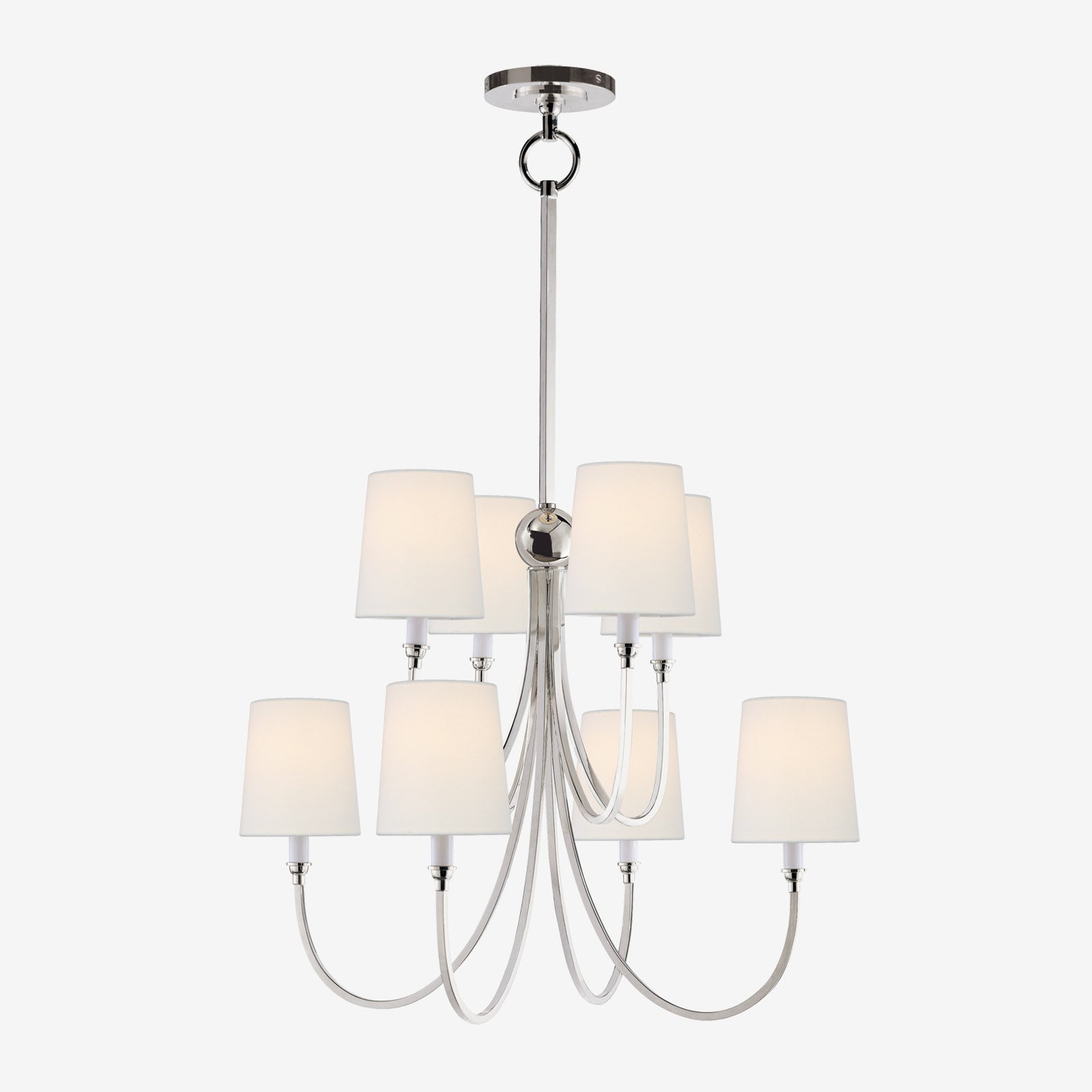 Thomas OBrien 36-Inch Beckham Classic Burnished Brass Chandelier by Visual  Comfort Studio, TC1044BBS