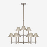 Barrett Medium Knurled Chandelier (with Shades)