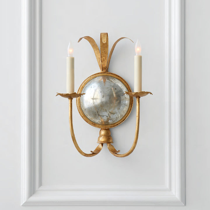 CHD4175GI by Visual Comfort - Gramercy Double Sconce in Gilded Iron